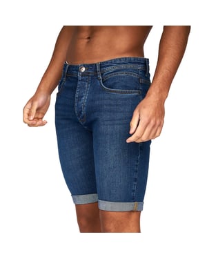 Crosshatch Heren Tadcaster Denim Shorts (Tussentijdse wasbeurt)