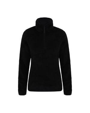 Mountain Warehouse Fleece Teddy Fleece Quarter Zip Fleecetröja för dam/dam (Svart)