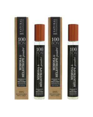 100 Bon Mimosa & Heliotrope Poudre Refillable Eau De Parfum 15ml x 2