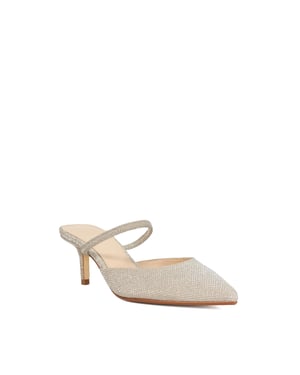 Dune Ladies Cescas - Pointed Toe Elastic Strap Kitten Heel Mules