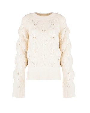 Silvian Heach Pullover Oversize Dam Beige