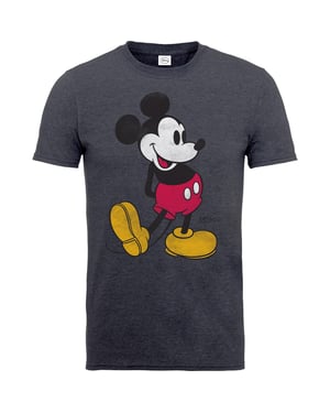 Disney Unisex Adult Mickey Mouse Vintage T-Shirt (Charcoal Grey)