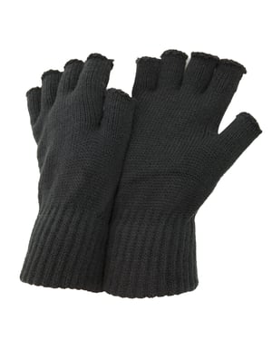 FLOSO Mens Fingerless Winter Gloves (Charcoal)