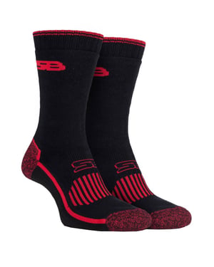 Storm Bloc - 2 Pairs Mens Heavy Duty Reinforced Breathable Cotton Work Socks for Boots