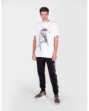 Les Hommes T-shirt City Herr Vit