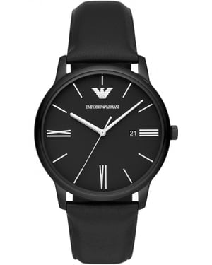 Emporio Armani Minimalist Heren Horloge Zwart AR11573