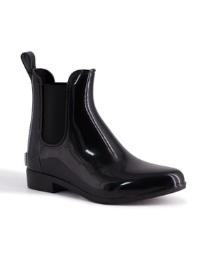 Aus Wooli Australia Womens Rainboots With Sheepskin Insole Included BLACK