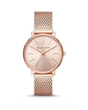 Michael Kors MK4340 Pyper Quartz Crystal Rose Gold Dial Damklocka