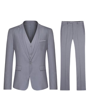 Classic Birch Silver Kostym - 3-delad med en knapp