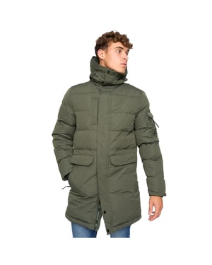 Crosshatch Heren Milwaka lange gewatteerde jas (Olijf)