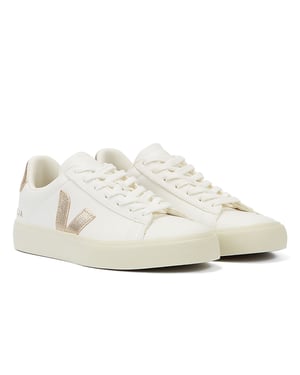 Veja Campo Platine Women's White/Gold Trainers