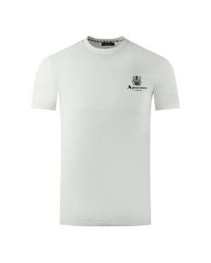 Aquascutum London Aldis Brand Logo On Chest White T-Shirt