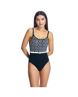 Women's round neckline swimsuit W240481