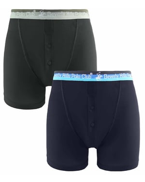 Beverly Hills Polo Club Mens 2-Pack Boxer Shorts