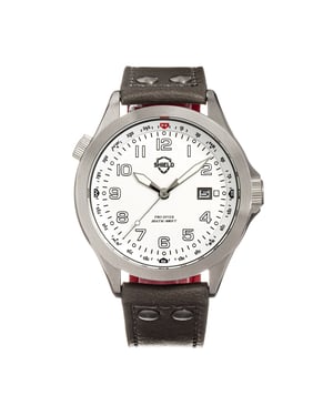 Shield Palau Leather-Band Men's Diver Watch w/Date