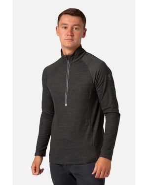 Bodyfit Pro Zip Neck Baselayer Black