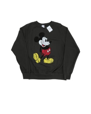 Disney Mens Mickey Mouse Classic Kick Sweatshirt (Light Graphite)