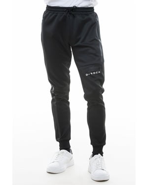 D-Rock Mens Joggers with D-Rock Logo Side Zipper Pocket Ribbed Cuff