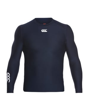 Canterbury Heren ThermoReg Lange Mouwen Basislaag Top (Marine)