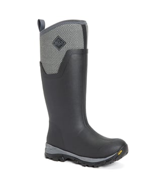 Muck Laarzen Arctic Ice Tall Rubber Zwart/Grijs Geometrische Wellington Laarzen