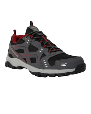 Regatta Mens Vendeavour Waterproof Walking Shoes (Granite/Rio Red)