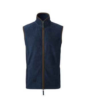 Premier Mens Artisan Fleece Gilet (Navy/Brown)