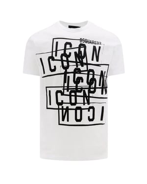 Dsquared2 Icon Stamps Logo White T-Shirt