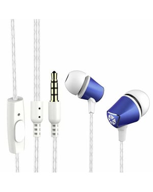 Cocoon 100 Series Noise-Isolating Tangle Free In-Ear Headphone - Cobalt Blue