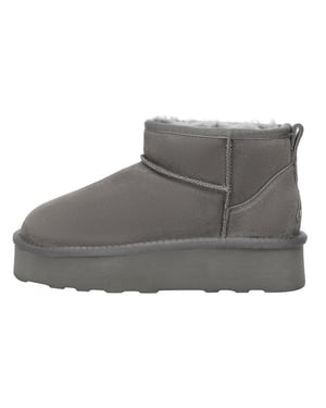 EVER AU Women Heron Ultra Mini Platform Boots - Grey