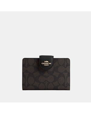 Medium Corner Zip Wallet in Signature Canvas