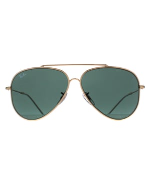 Ray-Ban Aviator Unisex Goud Groen RB0101S Achterzijde