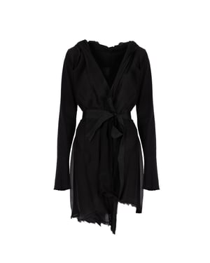 La Haine Inside Us Cardigan Asymmetrisk Dam Svart
