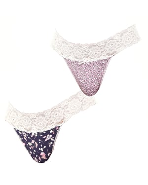 Set van 2 Coquettes Katoenen Strings JPT1 voor dames