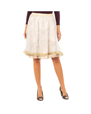 Vrouwenrok met hoge elastische taille en chiffon voering JWKG01