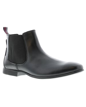 Ben Sherman lombard leather Mens Desert Boots black