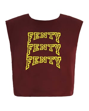 Puma x Rihanna Fenty Sleeveless Cropped Womens Burgundy Top
