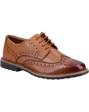 Hush Puppies Girls Verity Leather Brogues (Tan)