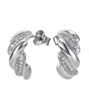 Orphelia 'Sabrina' Dames 925 Sterling Zilveren Stud Oorbellen - Zilver ZO-7348