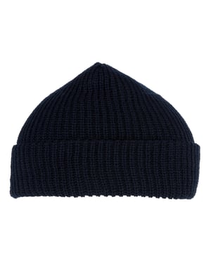 Regatta Unisex helt ribbad vinterklocka med mössa / hatt (Marinblått)