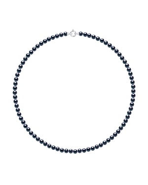 Gekweekte parels ketting Zoetwater 5-6mm Sluiting Black Luxury White Gold