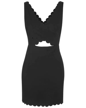 Scallop Edge Cut Out Dress
