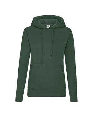 Fruit of the Loom Kvinnor/Damer Classic Hoodie (Flaskegrön)