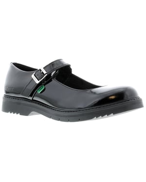 Women's Kickers Finley Patent Shoes in Black