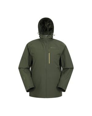 Mountain Warehouse Mens Brisk Extreme Colour Block Vattentät Jacka (Grön)