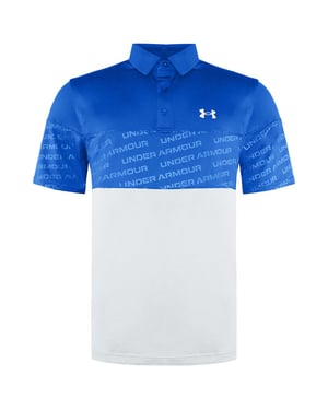 Under Armour Playoff 2.0 Geblokt Heren Blauw/Wit Poloshirt