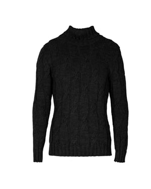 Xagon Man Pullover Turtleneck Herr Svart