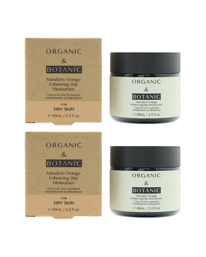 Organic & Botanic Mandarin Orange Enhancing Day Moisturiser 60ml X 2