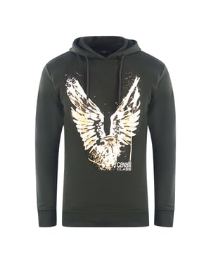Cavalli Class Golden Eagle Logo Black Hoodie
