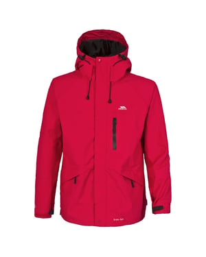 Trespass - Heren Corvo Waterbestendige Jas met Capuchon (Rood)
