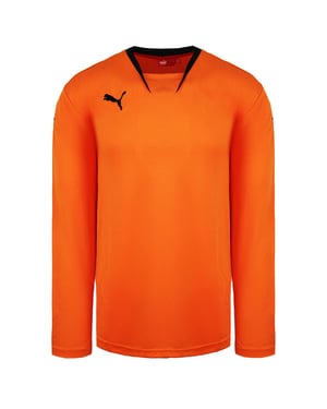 Puma V-Kon Long Sleeve Orange Black Mens Football Shirt 700386 08